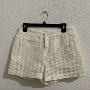 Rag and Bone Textured Off-White Linen Shorts - Size 4